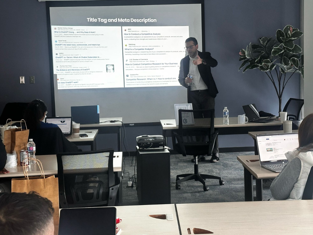 Participants optimizing their Google profiles