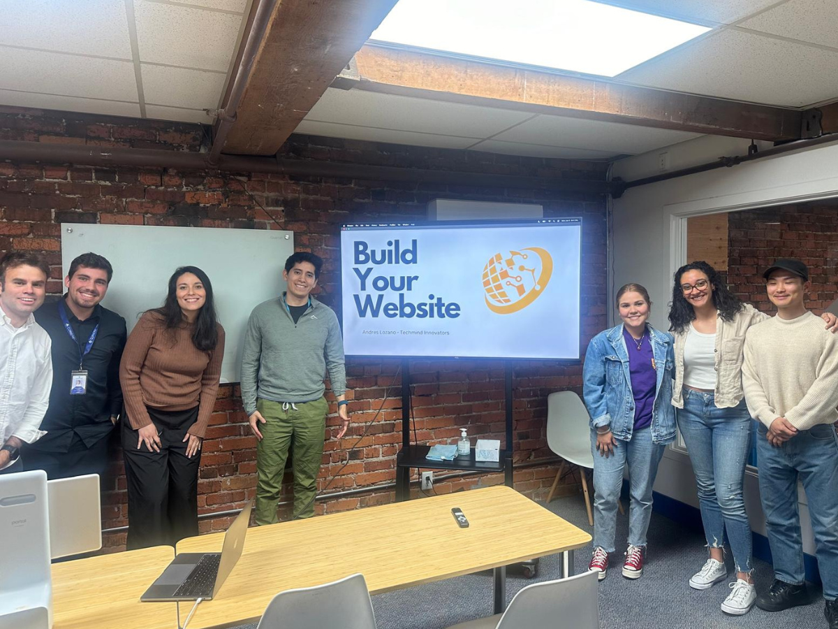 Participants building their first site